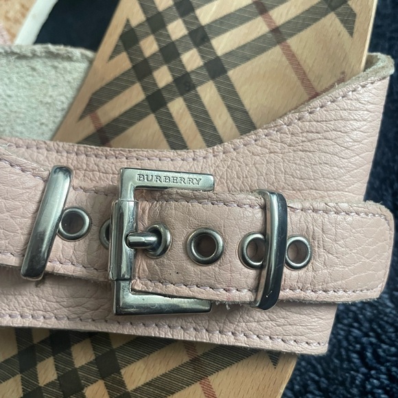 Burberry Classic Plaid Pink Clog Sandals - Picture 7 of 12